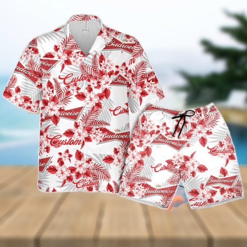 Budweiser Hawaiian Shirt Flowers Pattern Personalized Gift Men And Women