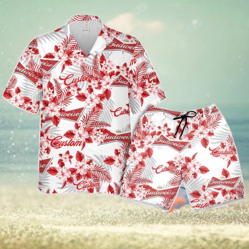 Budweiser Hawaiian Shirt Flowers Pattern Personalized Gift Men And Women