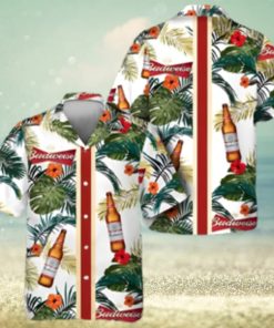 Budweiser Hawaiian Shirt Tropical Summer Flowers Beer Gift For Beach Lovers