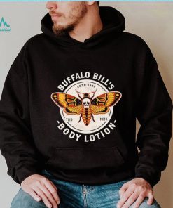 Buffalo Bill’s Body Lotion Death’s Head Moth retro logo shirt