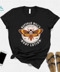 Buffalo Bill’s Body Lotion Death’s Head Moth retro logo shirt