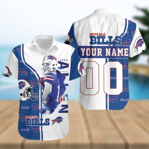 Buffalo Bills Hawaiian Shirt, 17 Josh Allen, Button Down Hawaiian Shirt