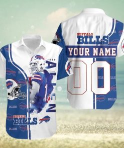 Buffalo Bills Hawaiian Shirt, 17 Josh Allen, Button Down Hawaiian Shirt