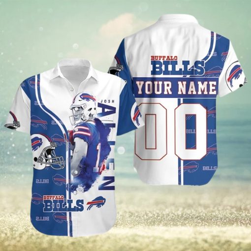 Buffalo Bills Hawaiian Shirt, 17 Josh Allen, Button Down Hawaiian Shirt