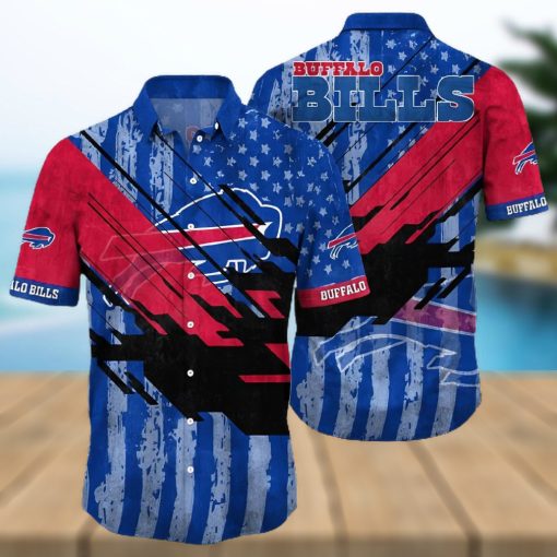 Buffalo Bills Hawaiian Shirt, American Flag Color, Unique Hawaiian Shirt