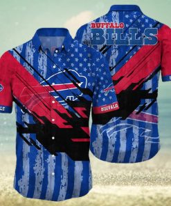 Buffalo Bills Hawaiian Shirt, American Flag Color, Unique Hawaiian Shirt