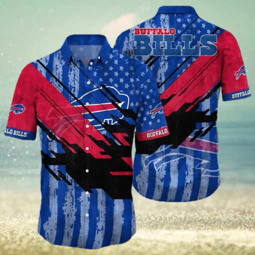 Buffalo Bills Hawaiian Shirt, American Flag Color, Unique Hawaiian Shirt