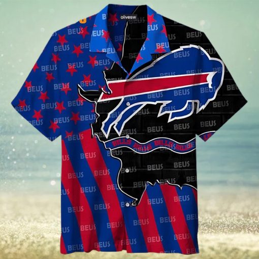 Buffalo Bills Hawaiian Shirt, Bills Logo Graphic, Hawaiian Style Shirt