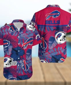 Buffalo Bills Hawaiian Shirt, Helmets And Flowers, Hawaiian Style Shirt