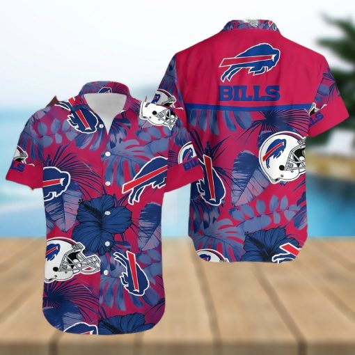 Buffalo Bills Hawaiian Shirt, Helmets And Flowers, Hawaiian Style Shirt