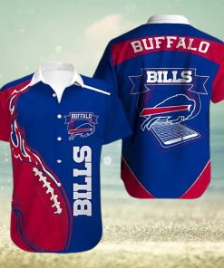 Buffalo Bills Hawaiian Shirt, Red Blue Fire Rugby, Unique Hawaiian Shirt