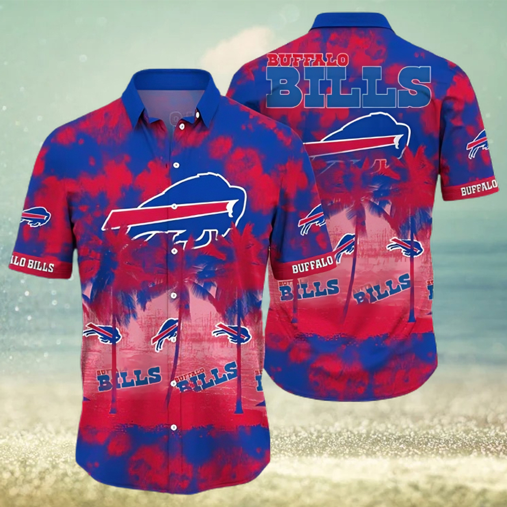Buffalo Bills Hawaiian Shirt, Red Coconut Trees, Button Down Hawaiian Shirt Buffalo Bills Hawaiian Shirt, Red Coconut Trees, Button Down Hawaiian Shirt