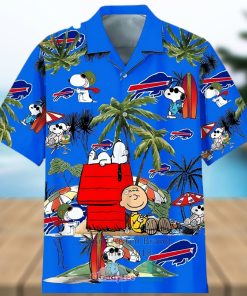 Buffalo Bills Hawaiian Shirt, Snoopy Charlie Brown, Button Down Hawaiian Shirt