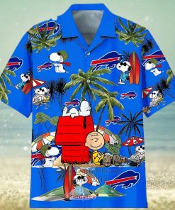 Buffalo Bills Hawaiian Shirt, Snoopy Charlie Brown, Button Down Hawaiian Shirt