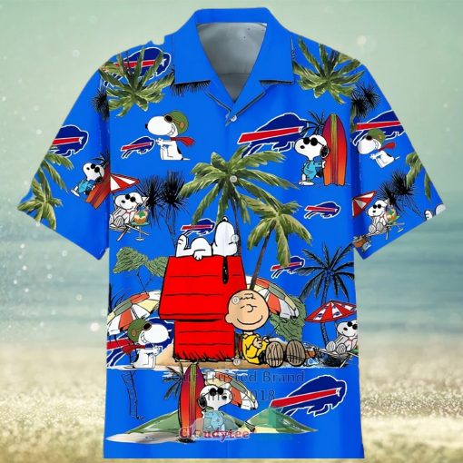 Buffalo Bills Hawaiian Shirt, Snoopy Charlie Brown, Button Down Hawaiian Shirt