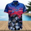 Buffalo Bills Hawaiian Shirt, Flowers And Turtles, Hawaiian Style Shirt