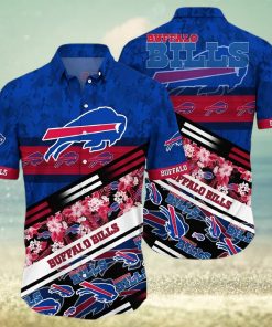 Buffalo Bills Hawaiian Shirt, Tropical Flowers, Unique Hawaiian Shirt