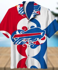 Buffalo Bills Hawaiian Shirt, Waves Of Japanese, Button Down Hawaiian Shirt