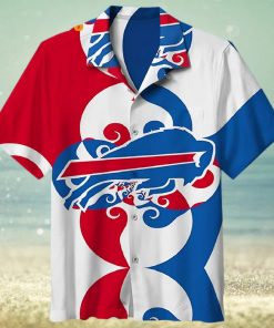 Buffalo Bills Hawaiian Shirt, Waves Of Japanese, Button Down Hawaiian Shirt