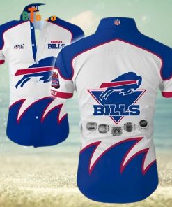 Buffalo Bills Hawaiian Shirt, White Blue Bills Logo, Unique Hawaiian Shirt