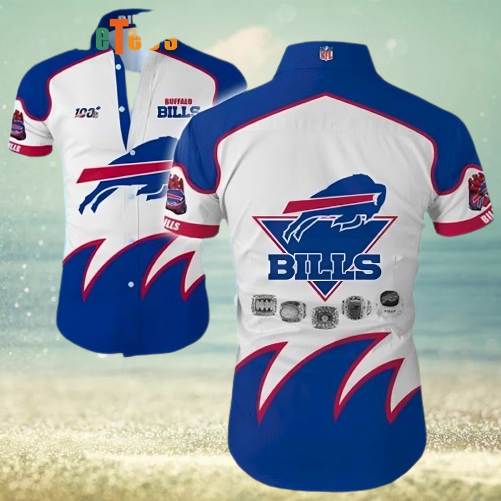 Black Cat Tropical Flowers Buffalo Bills Hawaiian Shirt - Limotees