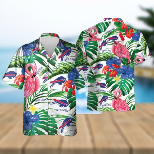 Buffalo Bills Nfl Flamingo Button Up Hawaiian Shirt