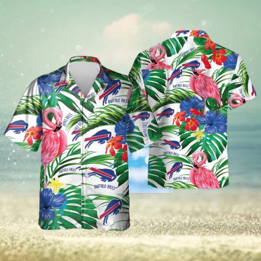 Buffalo Bills Nfl Flamingo Button Up Hawaiian Shirt