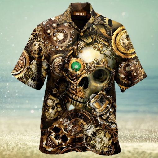 Buy Amazing Steampunk Skull Hawaiian Shirt