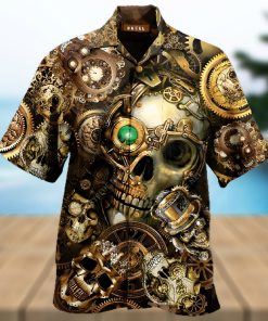 Buy Amazing Steampunk Skull Hawaiian Shirt