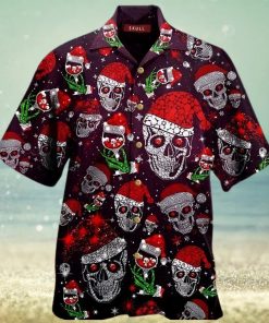 Buy Bling Skull And Wine Hawaiian Aloha Shirt