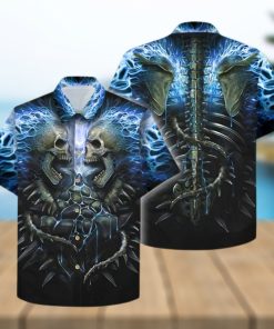 Buy Blue Skull Hawaiian Shirt