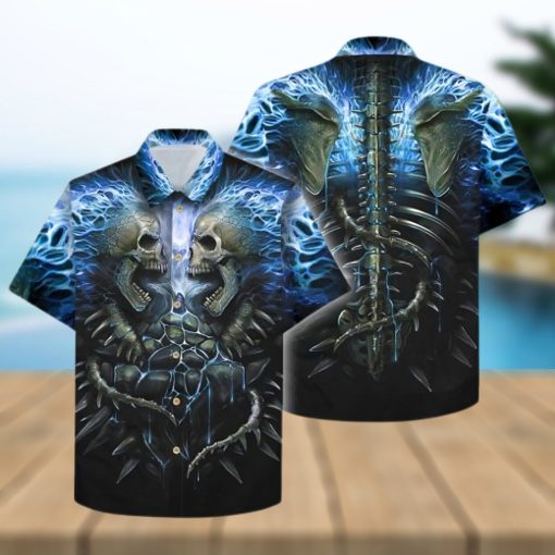 Buy Blue Skull Hawaiian Shirt