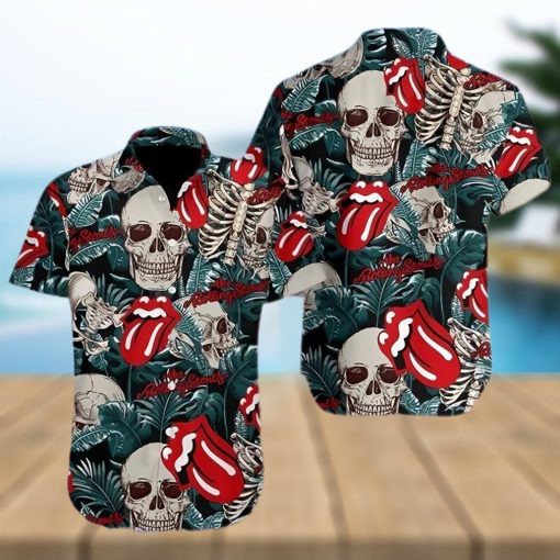 Buy Hawaiian Shirts Music Skull The Rolling Stone