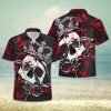 Skull Rock Roll Aloha Hawaiian Shirt Colorful Short Sleeve Summer Beach Casual Shirt