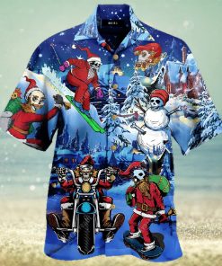 Buy Merry Chrismas With Skull Unisex Hawaiian Shirt