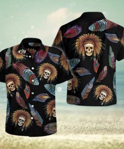 Buy Naive Skull Embroidery Aloha Hawaiian Shirts 1