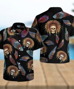 Buy Naive Skull Embroidery Aloha Hawaiian Shirts 1