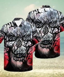 Buy Skull Branches Hollow Night 3d All Over Hawaiian Shirtt