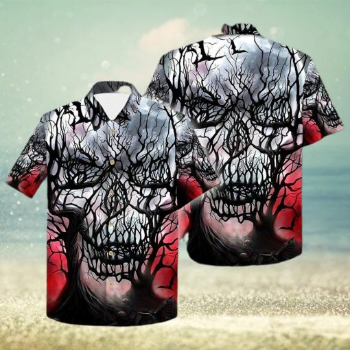 Buy Skull Branches Hollow Night 3d All Over Hawaiian Shirtt