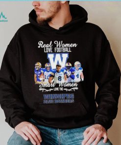 CFL Real Woman Love Football Smart Woman Love The Winnipeg Blue Bombers T Shirt