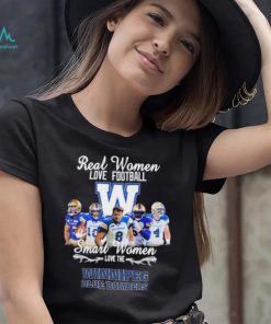 CFL Real Woman Love Football Smart Woman Love The Winnipeg Blue Bombers T Shirt