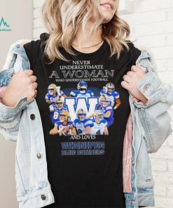 CFL Winnipeg Blue Bombers Never Underestimate A Woman Understands Football T Shirt