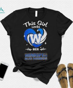 CFL Winnipeg Blue Bombers This girl Heart T Shirt