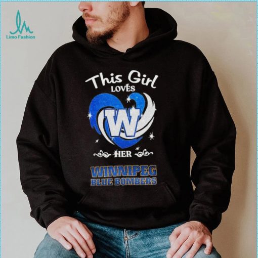 CFL Winnipeg Blue Bombers This girl Heart T Shirt