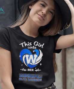 CFL Winnipeg Blue Bombers This girl Heart T Shirt