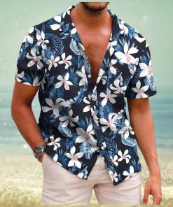 COOFANDY Mens Hawaiian Shirts Short Sleeve Casual Button Down Tropical Beach Shirt