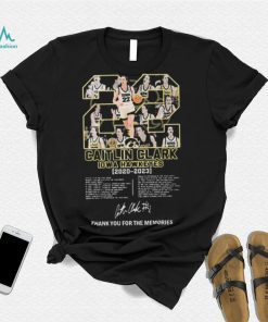 Caitlin Clark Iowa hawkeyes 2020 2023 thank you for the memories signature shirt