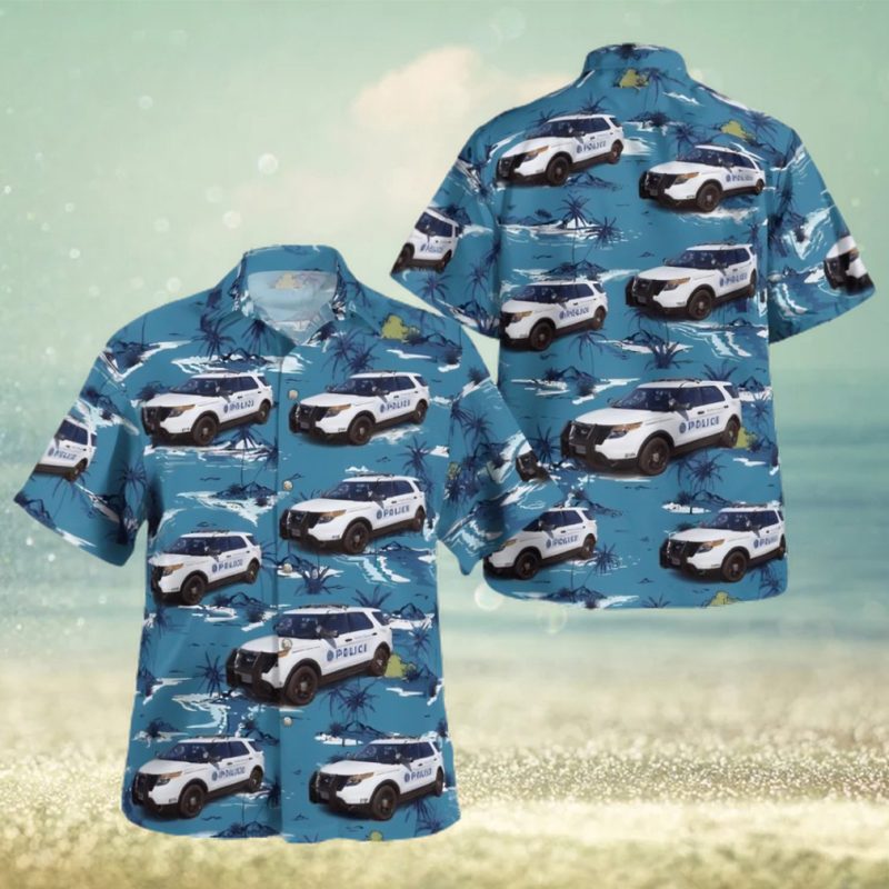 California Santa Monica Police Department Ford Police Interceptor Utility Hawaiian Shirt