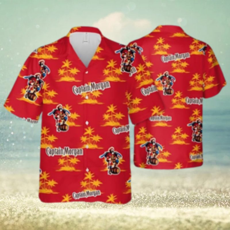 Captain Morgan Hawaiian Shirt Coconut Island Pattern Gift For Beach Vacation