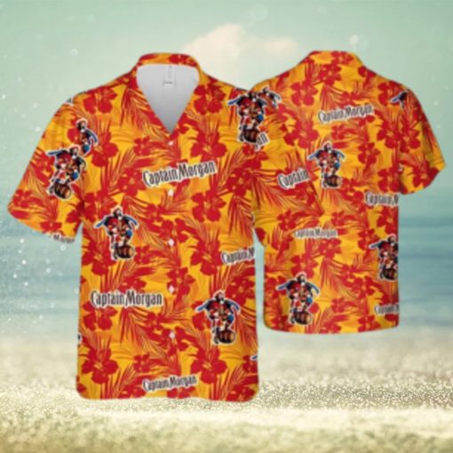 Captain Morgan Hawaiian Shirt Tropical Flower Pattern Gift For Him